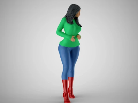 Winter Beauty Woman 4 3D Print Model