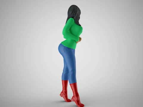 Winter Beauty Woman 4 3D Print Model