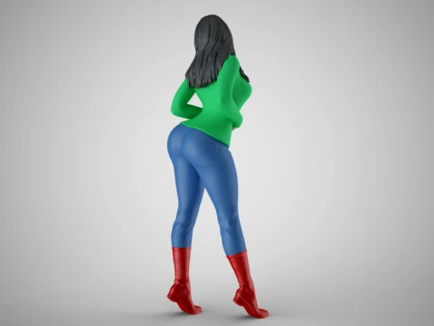 Winter Beauty Woman 4 3D Print Model