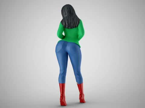 Winter Beauty Woman 4 3D Print Model