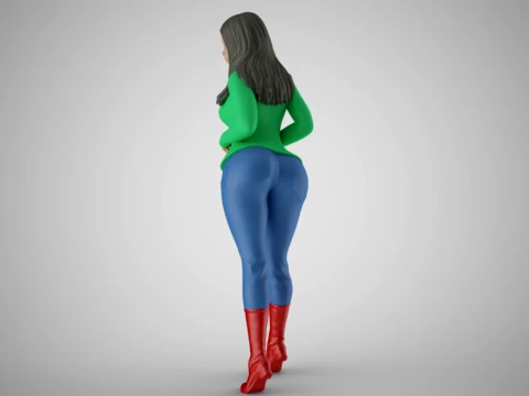Winter Beauty Woman 4 3D Print Model