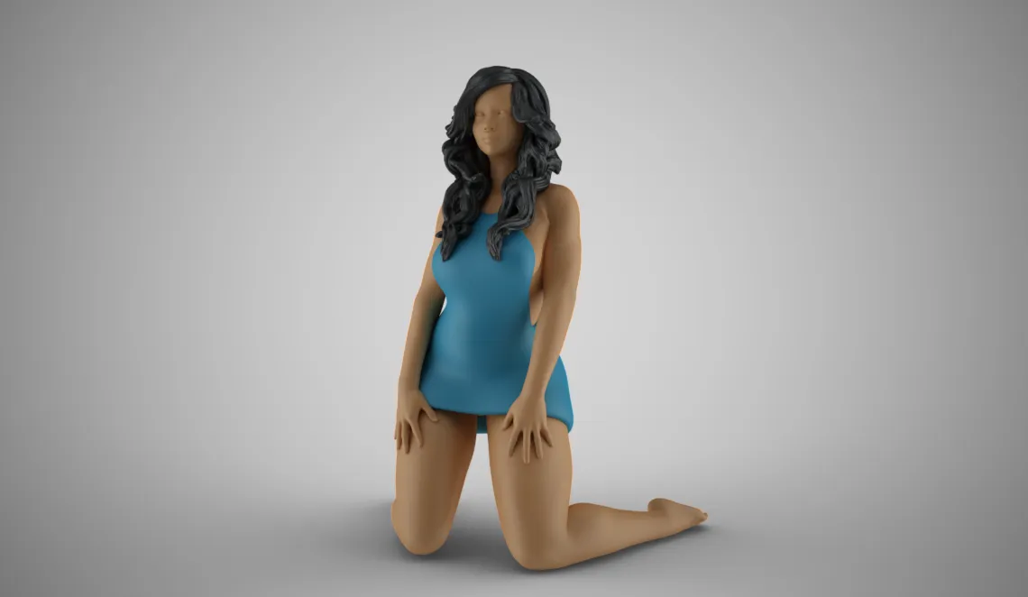 Winter Beauty Woman 5 3D Print Model .c4d .max .obj .3ds .fbx .stl .blend