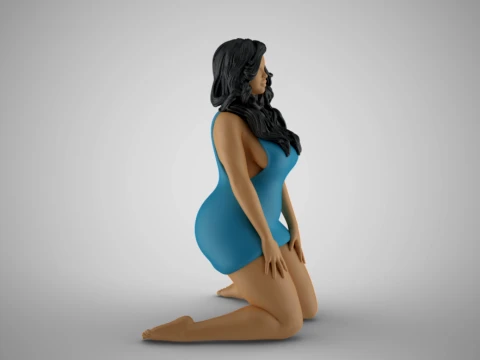 Winter Beauty Woman 5 3D Print Model