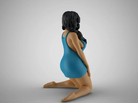 Winter Beauty Woman 5 3D Print Model