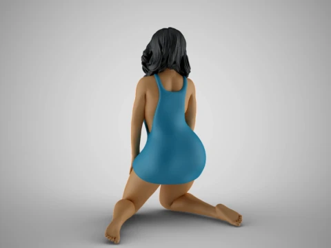 Winter Beauty Woman 5 3D Print Model