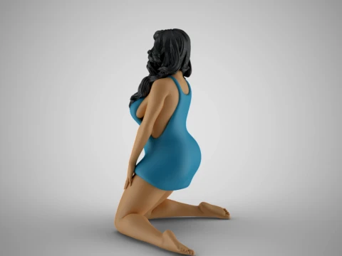 Winter Beauty Woman 5 3D Print Model
