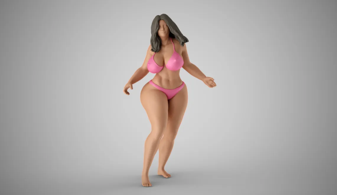 Water Splash Girl 3D printmodel .c4d .max .obj .3ds .fbx .stl .blend 