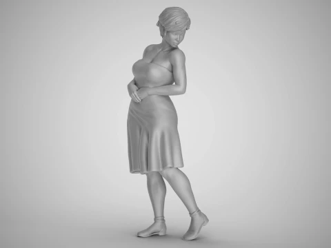 Water Splash Girl 2 3D Druckmodell