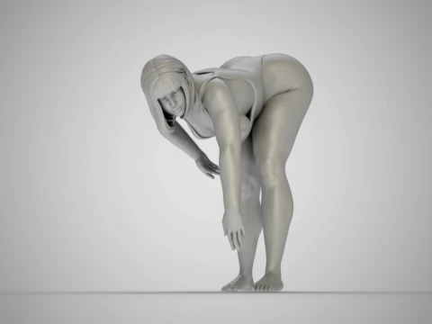 Woman Bending Over 3D Print Model