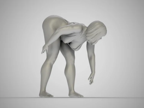 Woman Bending Over 3D Print Model