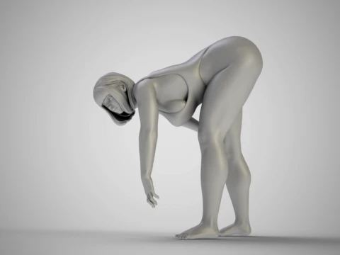 Woman Bending Over 3D Print Model