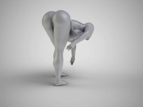 Woman Bending Over 3D Print Model