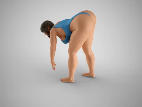 Woman Bending Over 3D Print Model