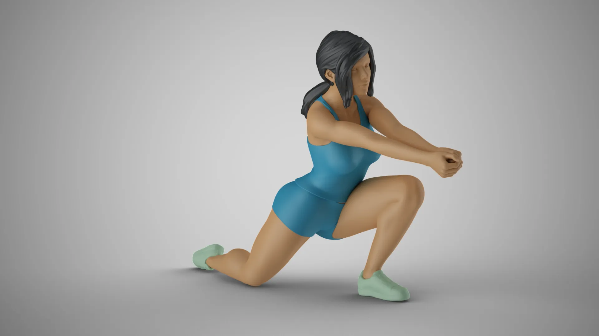 Volleyball Girl 2 3D Print Model .c4d .max .obj .3ds .fbx .stl .blend