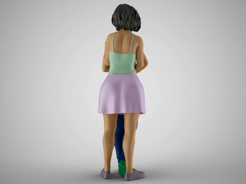 Two Friends 3D Print Model