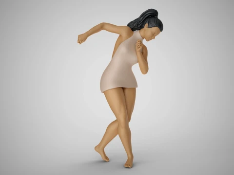Woman Following the Rhythm 3Dプリントモデル