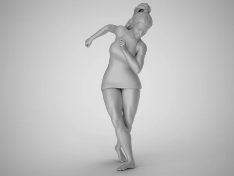 Woman Following the Rhythm 3D Print Model