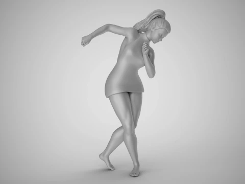 Woman Following the Rhythm 3D Print Model