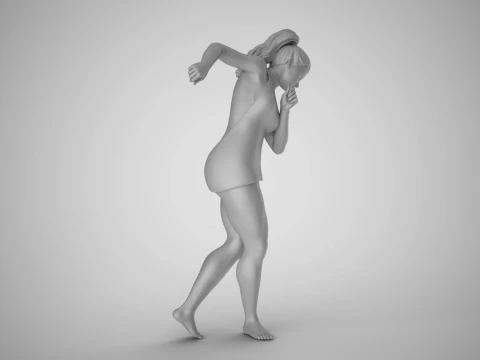 Woman Following the Rhythm 3D Print Model