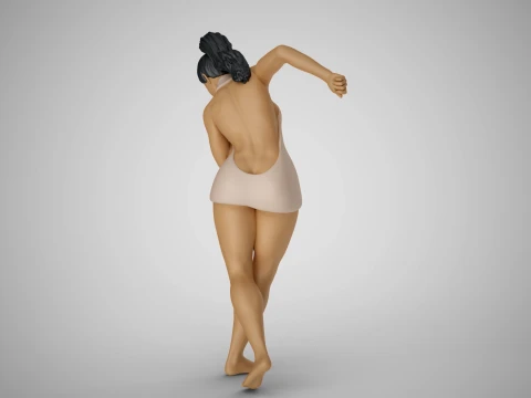Woman Following the Rhythm 3D Print Model