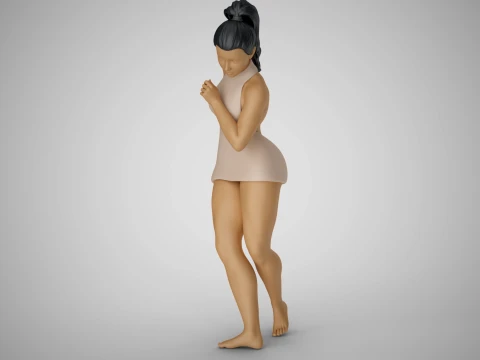 Woman Following the Rhythm 3D Print Model