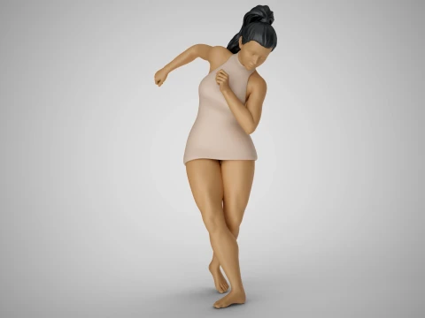 Woman Following the Rhythm 3D Print Model