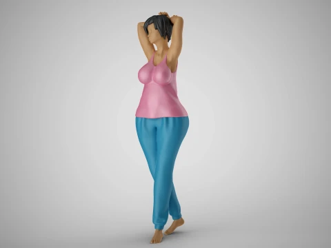 Woman Feeling Young 3D Print Model