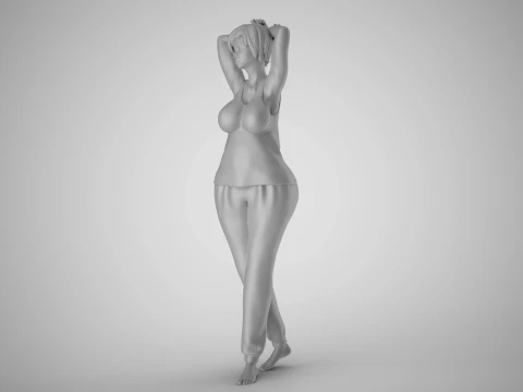 Woman Feeling Young 3D Print Model