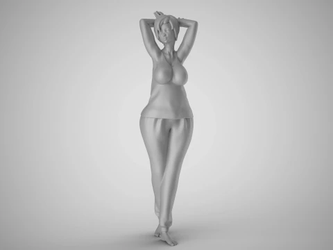 Woman Feeling Young 3D Print Model
