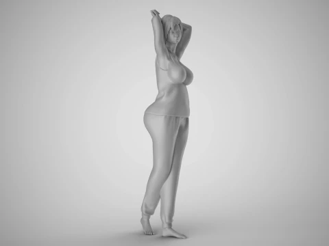 Woman Feeling Young 3D Print Model