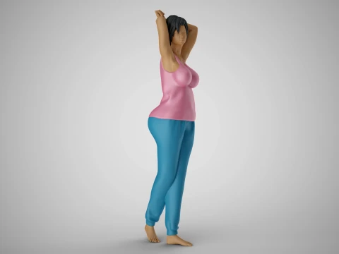 Woman Feeling Young 3D Print Model
