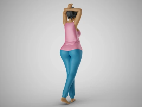 Woman Feeling Young 3D Print Model