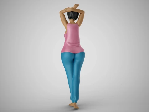 Woman Feeling Young 3D Print Model