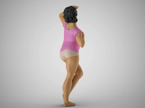 Woman Hide Face from Sun 3D Print Model