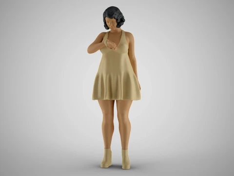 Waiting Woman 3D Print Model