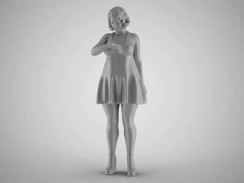 Waiting Woman 3D Print Model