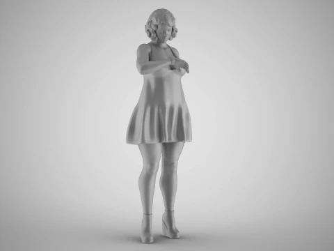 Waiting Woman 3D Print Model