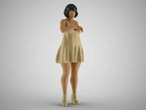 Waiting Woman 3D Print Model