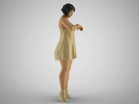 Waiting Woman 3D Print Model