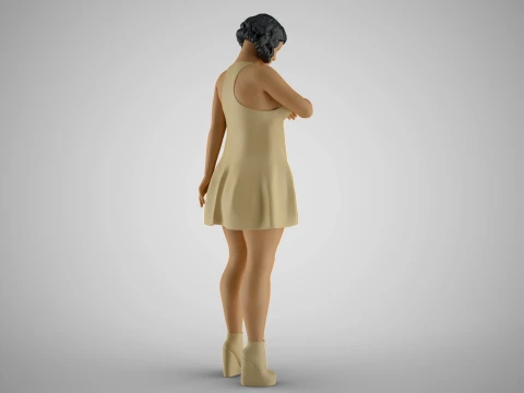 Waiting Woman 3D Print Model