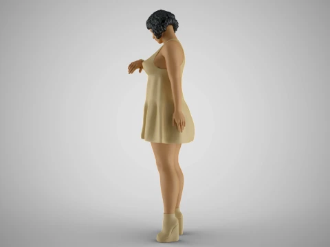 Waiting Woman 3D Print Model