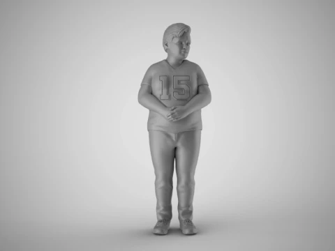 Timid Boy 3D Print Model