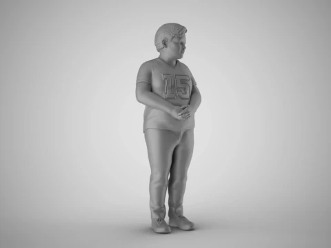 Timid Boy 3D Print Model