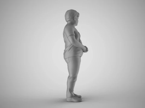 Timid Boy 3D Print Model