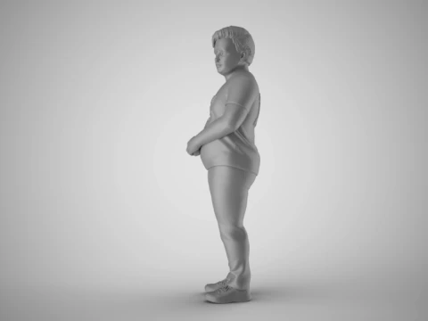 Timid Boy 3D Print Model
