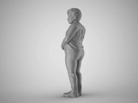 Timid Boy 3D Print Model