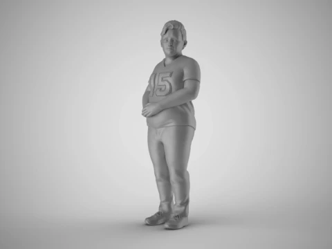 Timid Boy 3D Print Model