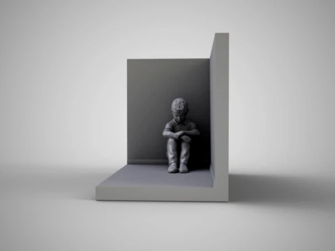 Thoughtful Boy 3D Print Model