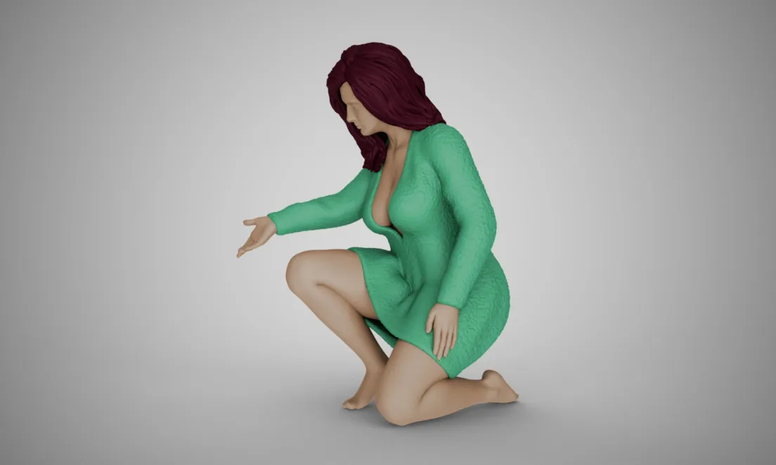 Touching the Fountain 3D Print Model .c4d .max .obj .3ds .fbx .stl .blend 