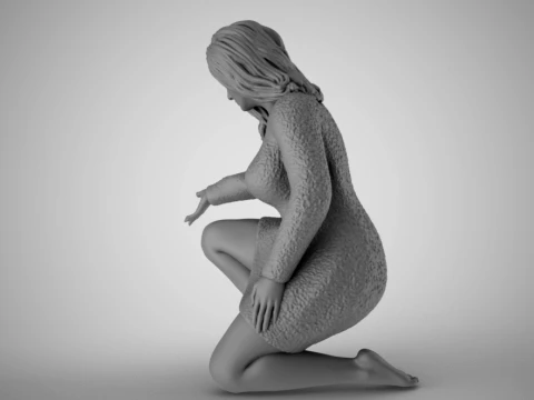 Touching the Fountain 3D Print Model